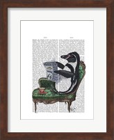 Penguin Reading Newspaper Fine Art Print