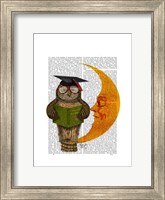 Owl On The Moon Fine Art Print