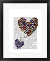 Two Butterfly Hearts Fine Art Print
