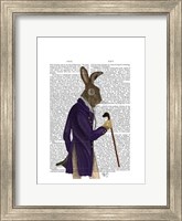 Hare In Purple Coat Fine Art Print