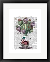 Dodo in Teacup with Dragonflies Framed Print