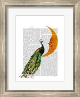 Peacock on the Moon Fine Art Print