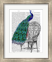 Peacock on Chair Fine Art Print
