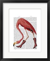 Flamingo in Pink Boots Fine Art Print