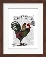 Rooster With Loudhailer Fine Art Print
