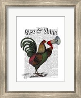 Rooster With Loudhailer Fine Art Print