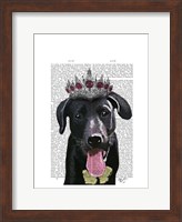 Black Labrador With Tiara Fine Art Print