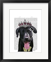 Black Labrador With Tiara Fine Art Print