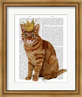 Ginger Cat with Crown Full Fine Art Print