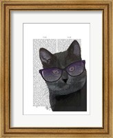 Black Cat with Sunglasses Fine Art Print