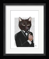 James Bond Cat Framed Print