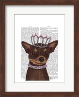 Brown Chihuahua And Tiara Fine Art Print