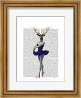 Ballet Deer in Blue I Fine Art Print
