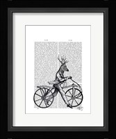 Dandy Deer on Vintage Bicycle Framed Print