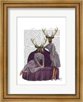 Deer Twins in Purple Fine Art Print