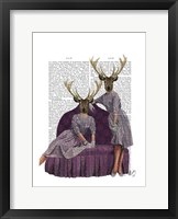 Deer Twins in Purple Fine Art Print