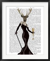 Glamour Deer in Black Fine Art Print