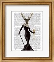 Glamour Deer in Black Fine Art Print