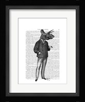 Triceratops Man 1 Dinosaur Fine Art Print