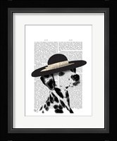 Dalmatian and Brimmed Black Hat Framed Print