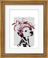 Dalmatian With Red Fascinator Fine Art Print