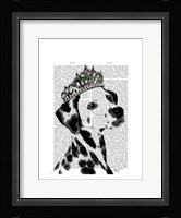 Dalmatian with Tiara Framed Print
