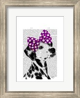 Dalmatian with Purple Bow on Head Fine Art Print