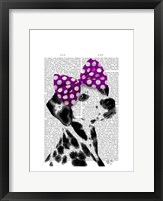 Dalmatian with Purple Bow on Head Fine Art Print