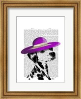 Dalmatian With Purple Wide Brimmed Hat Fine Art Print