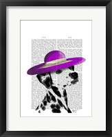 Dalmatian With Purple Wide Brimmed Hat Fine Art Print