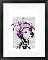 Dalmatian With Purple Fascinator Fine Art Print