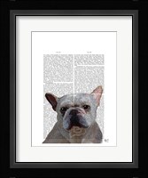 White French Bulldog Plain Framed Print