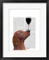 Red Setter Dog Au Vin Framed Print