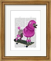 Pink Poodle and Skateboard Fine Art Print
