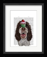 Springer Spaniel with Cupcake Framed Print