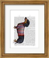 Dachshund With Woolly Sweater Fine Art Print