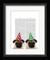 Party Pugs Pair Framed Print