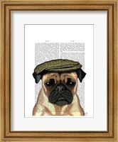 Pug in Flat Cap Fine Art Print