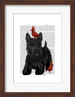 Scottish Terrier and Birds Fine Art Print