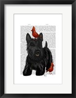 Scottish Terrier and Birds Fine Art Print