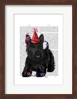 Scottish Terrier and Party Hat Fine Art Print