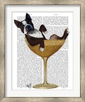 Boston Terrier in Cocktail Glass Fine Art Print
