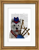 West Highland Terrier and Bagpipes Fine Art Print