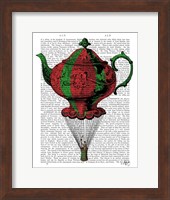 Flying Teapot 2 Red and Green Fine Art Print