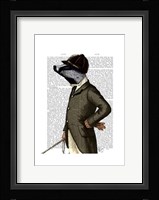 Badger The Rider Portrait Framed Print