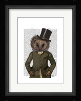 Hedgehog Rider Portrait Framed Print
