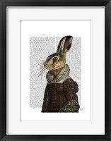 Madam Hare Portrait Framed Print
