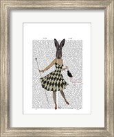 Rabbit in Black White Dress Fine Art Print