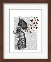 Rabbit and Butterfly Parasol Fine Art Print