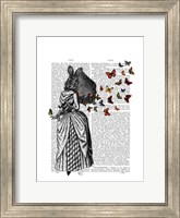 Rabbit and Butterfly Parasol Fine Art Print